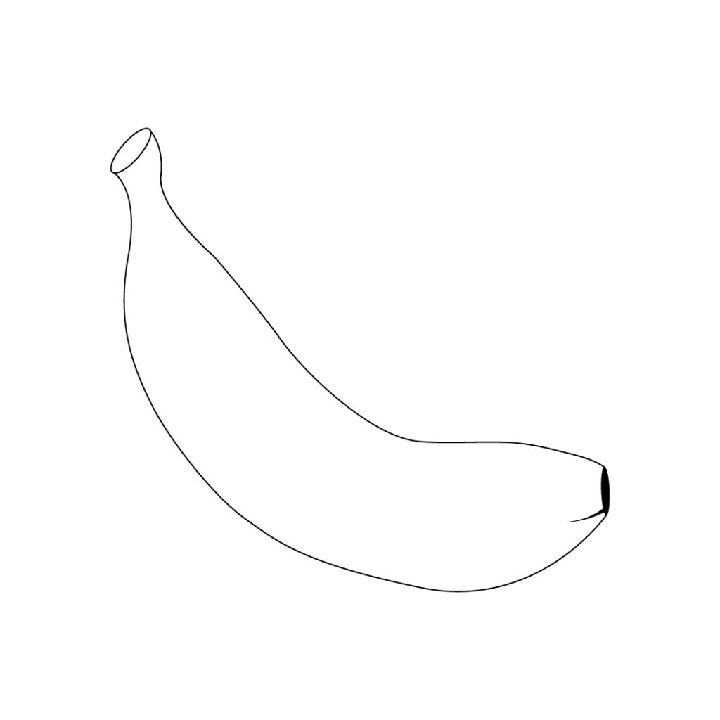 Coloring Page For Kids With Banana Fruits A Printable Vector 