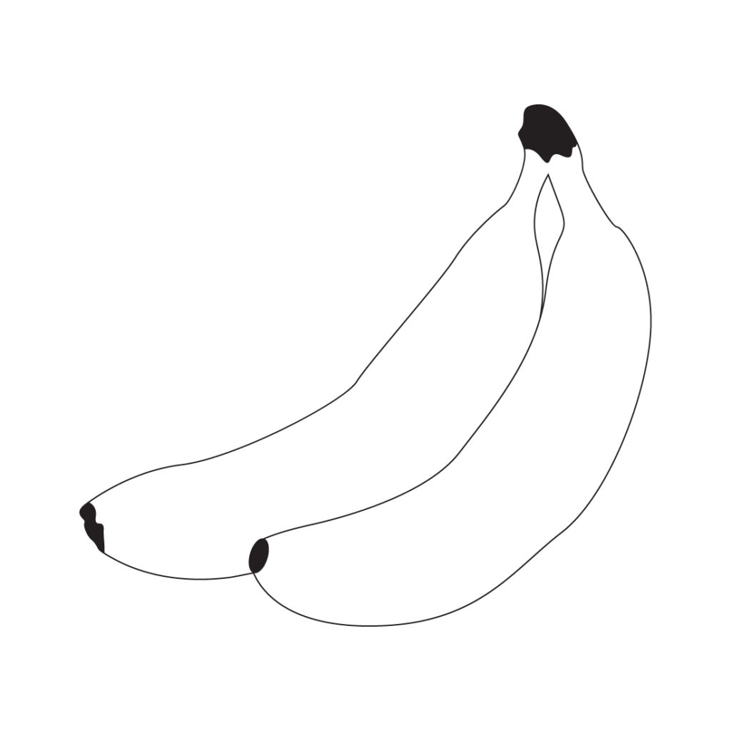 coloring page hand drawn banana line art illustration MasterBundles