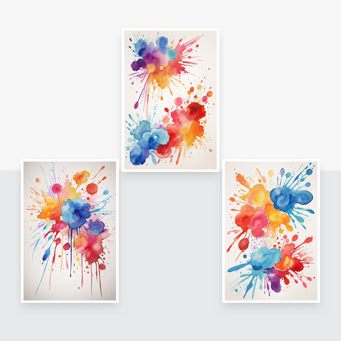 Abstract watercolor splash and stains watercolor png preview image.
