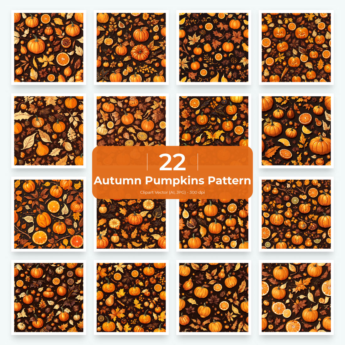 Watercolor Autumn Pumpkins Pattern cover image.