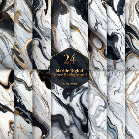 Liquid Marble Digital paper texture cover image.
