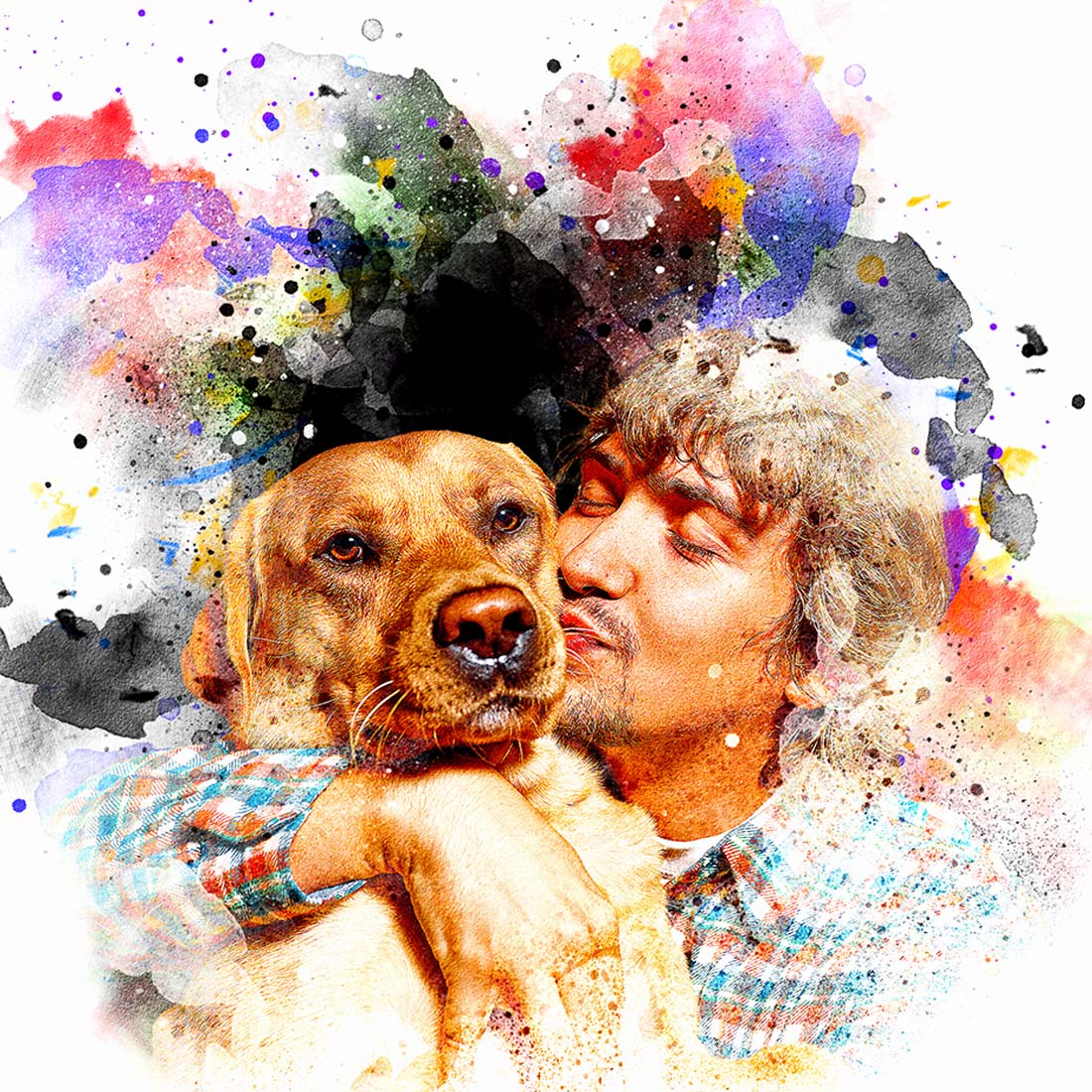 Pets Lovers Portrait Photoshop Action preview image.