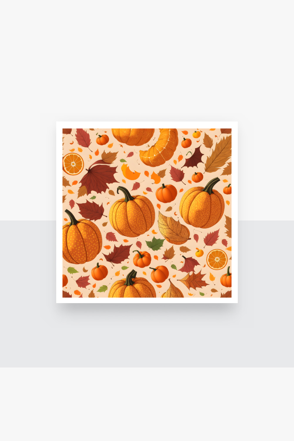 Autumn Pumpkins Pattern Clipart pinterest preview image.