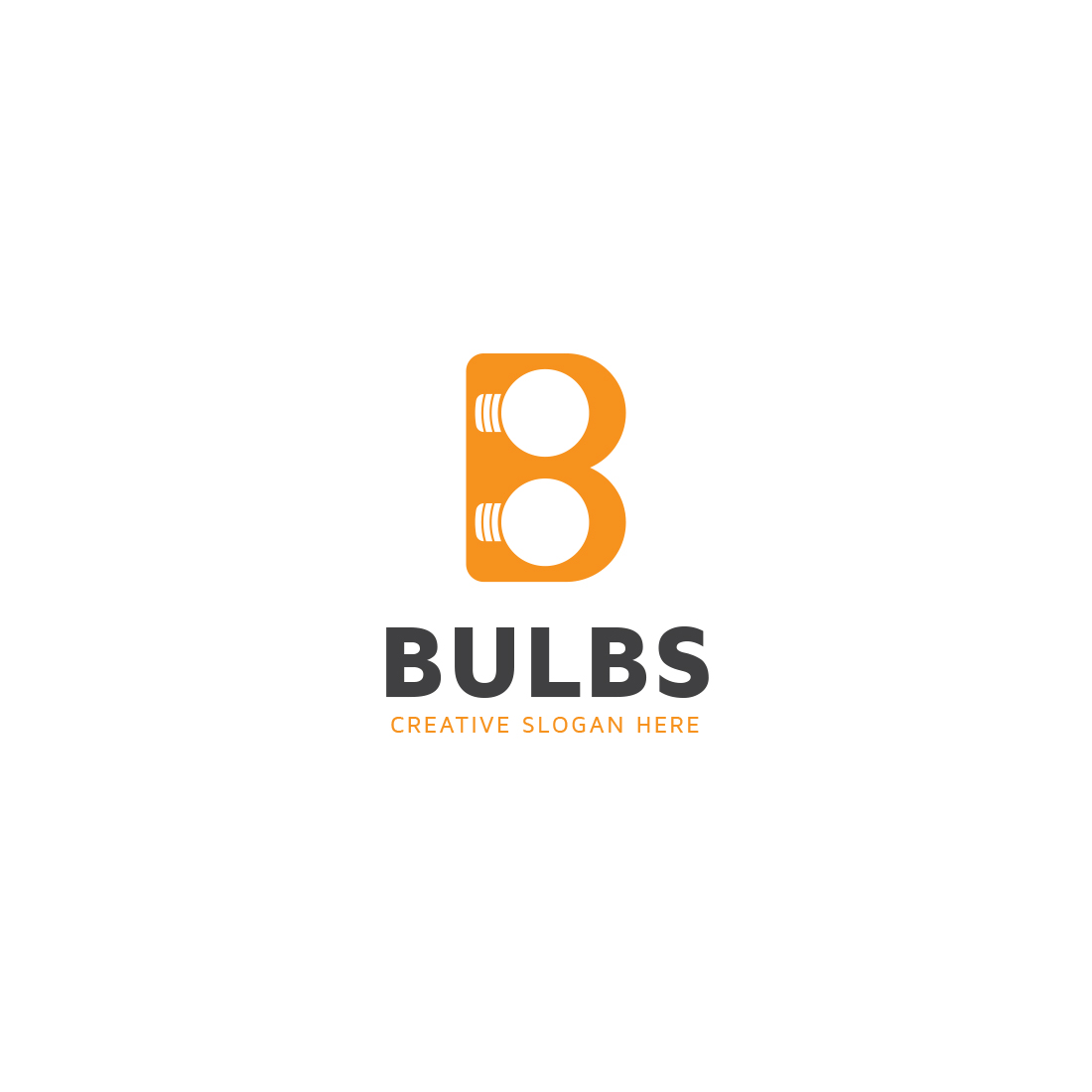 B Letter Bulb Logo preview image.