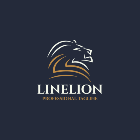 Line Lion Animal Logo cover image.
