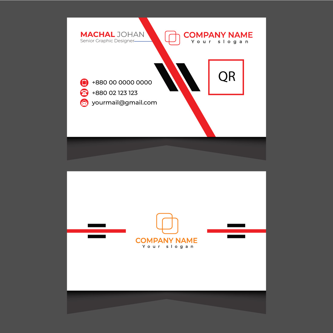 Visiting CARD Design Template preview image.