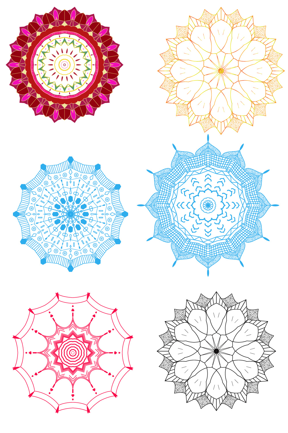 luxurious mandala design pinterest preview image.