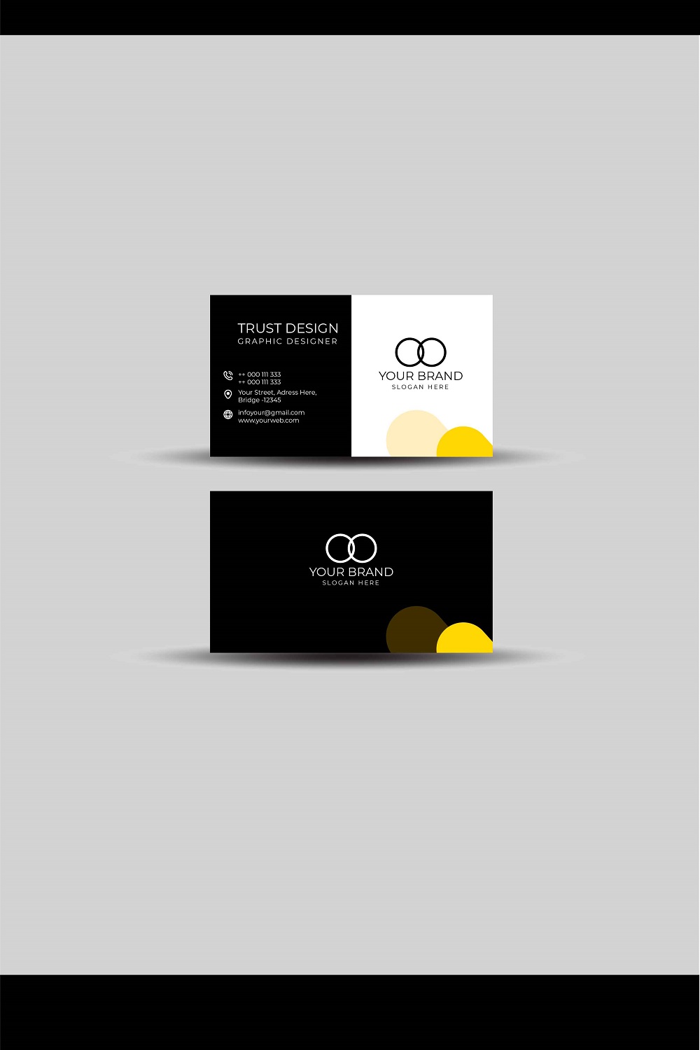 Corporate Business' Card Template Design pinterest preview image.