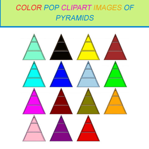 15 COLOR POP CLIPART IMAGES OF PYRAMIDS cover image.