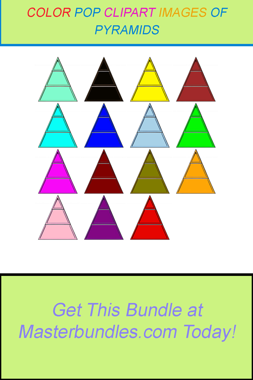 15 COLOR POP CLIPART IMAGES OF PYRAMIDS pinterest preview image.