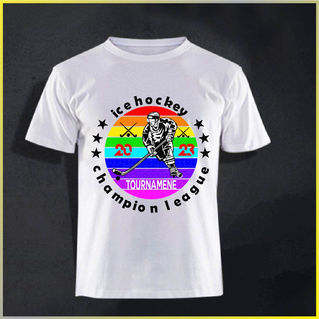 T-shirt Hockey Basketball design preview image.