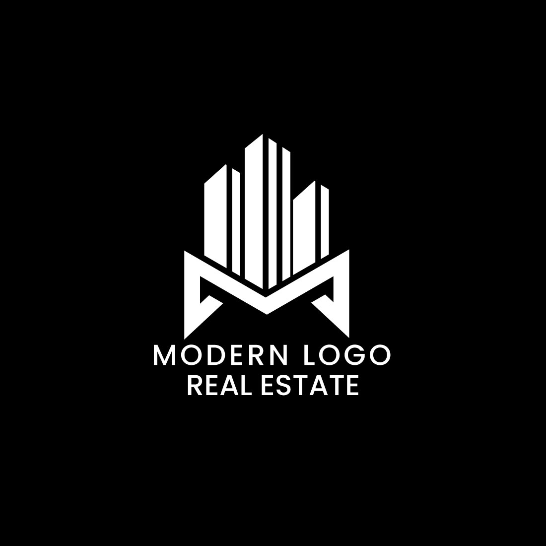 M Letter Real estate Unique logo design preview image.