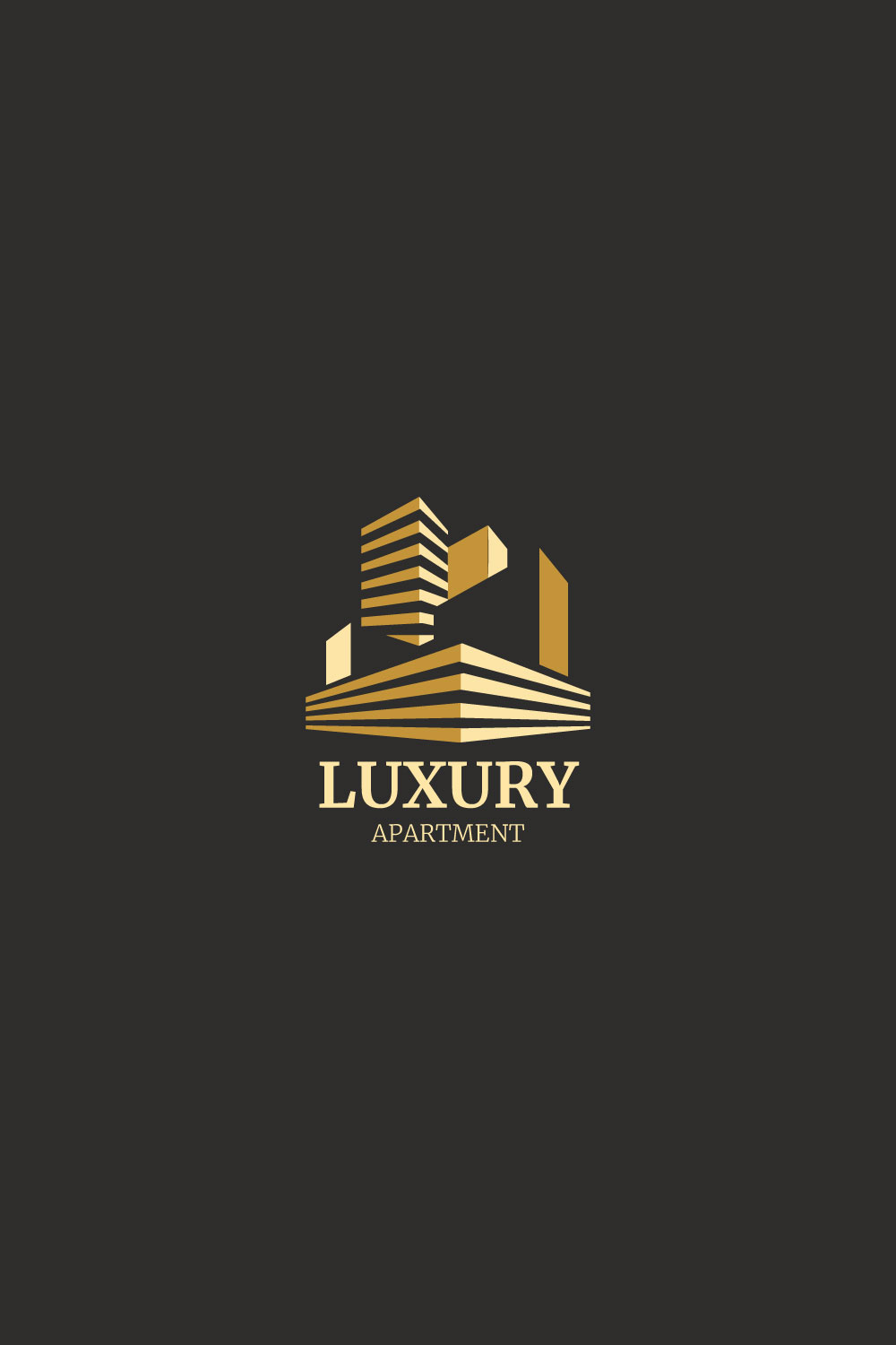 Gold Geometric Luxury Real Estate Logo pinterest preview image.