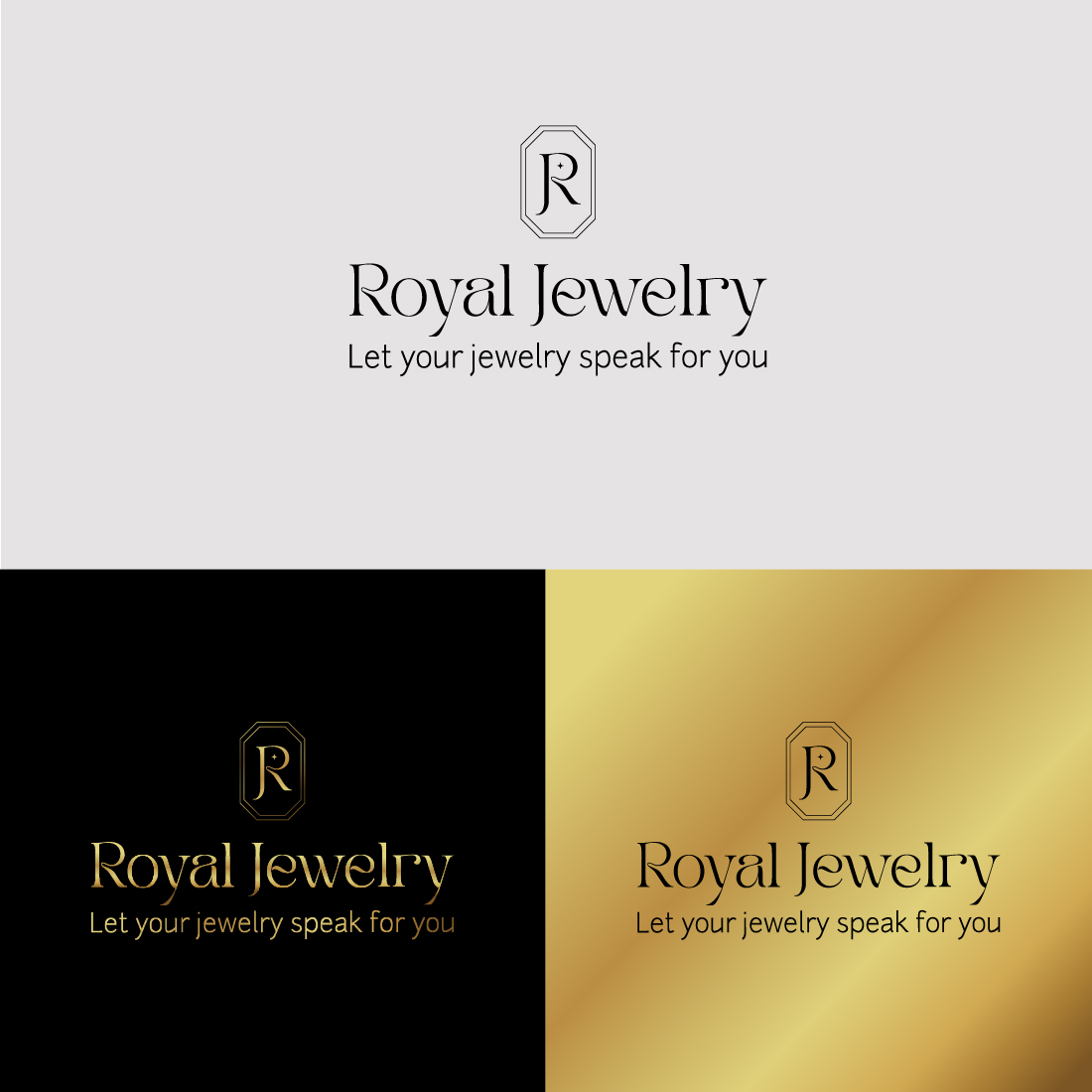 R logo, Jewelry logo, Royal Jewelry logo cover image.