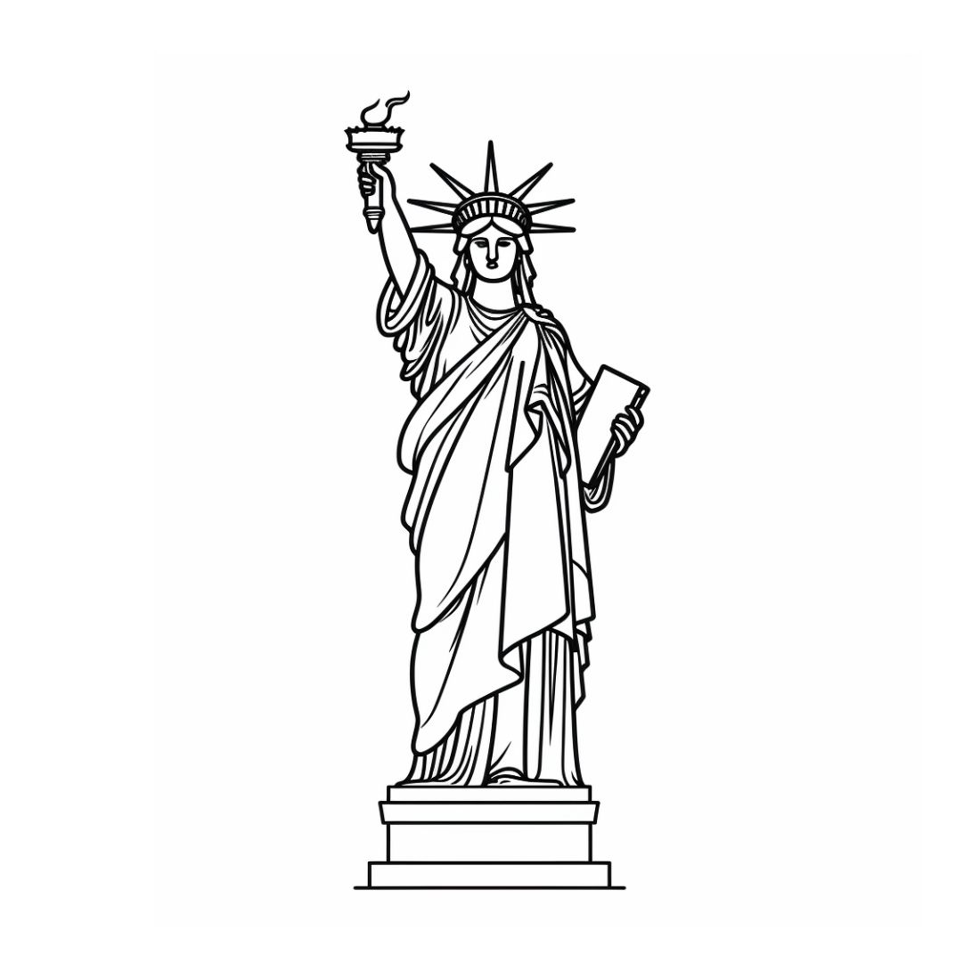Sculptures coloring pages preview image.