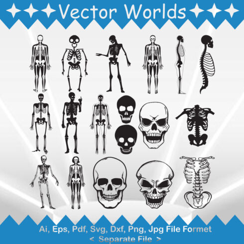 Skeleton Man SVG Vector Design cover image.