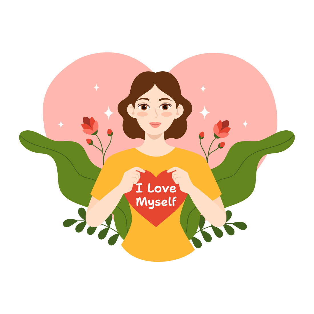 12 Women Self Love Illustration preview image.