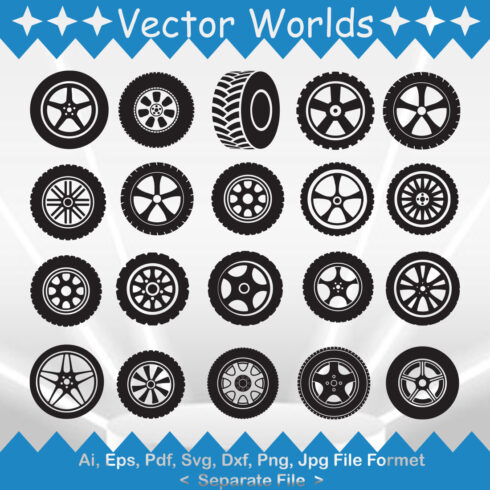 Tyre SVG Vector Design cover image.