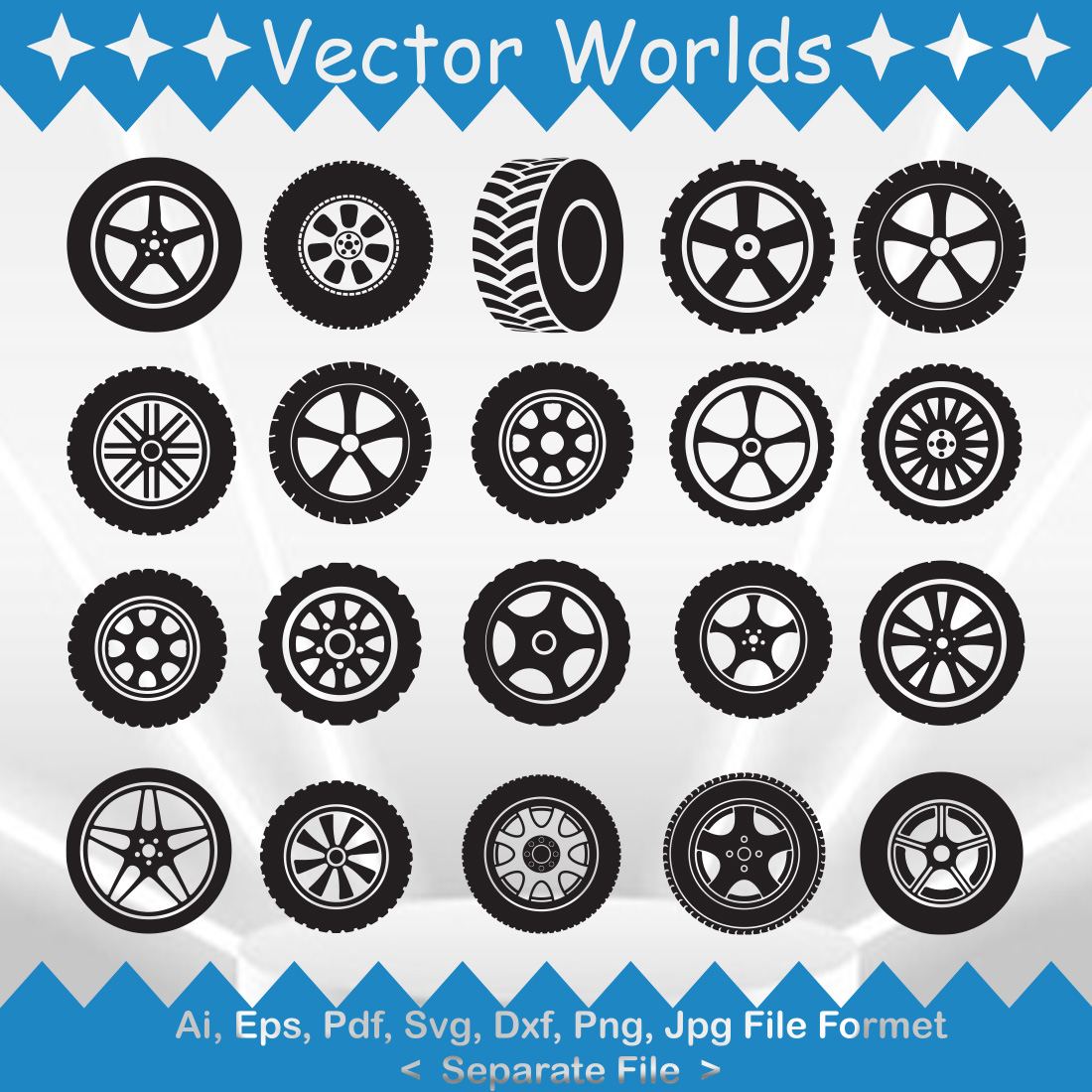 Tyre SVG Vector Design cover image.