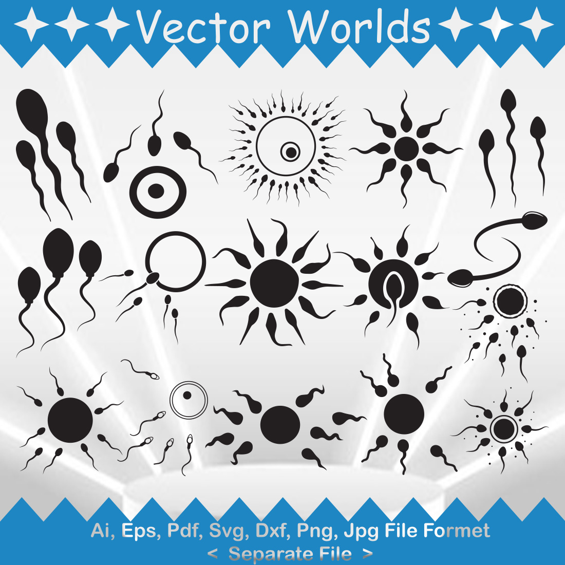 Sperm SVG Vector Design cover image.