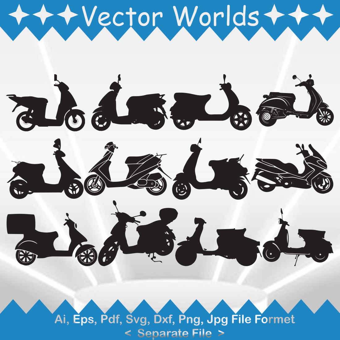 Scooter SVG Vector Design preview image.