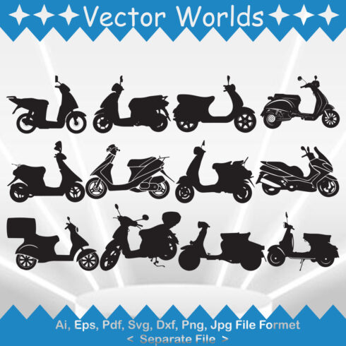 Scooter SVG Vector Design cover image.