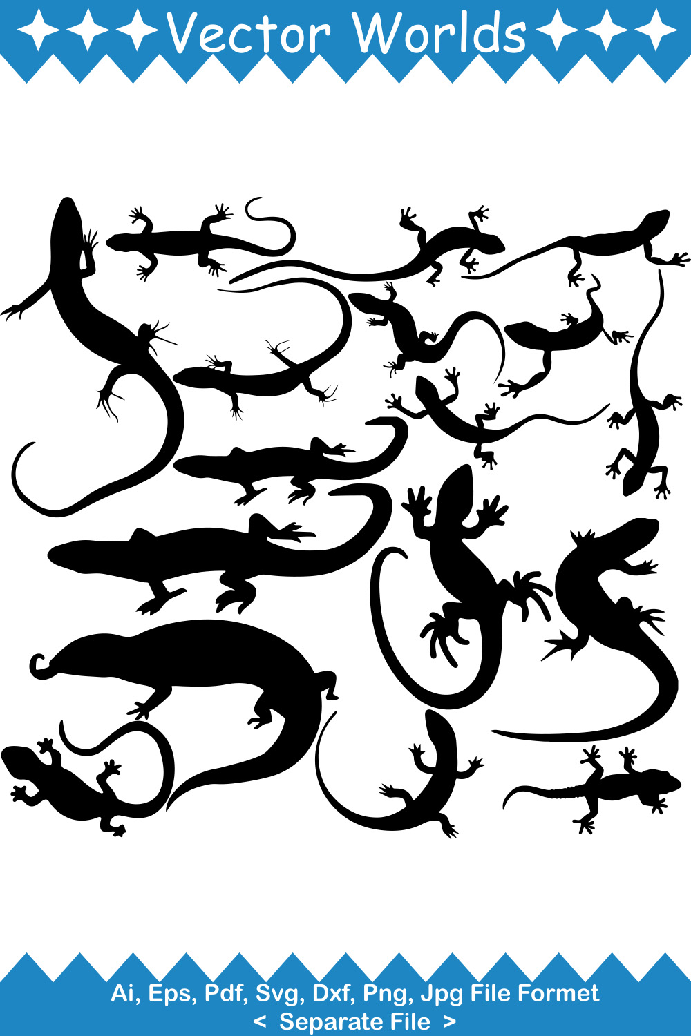 Skink SVG Vector Design pinterest preview image.