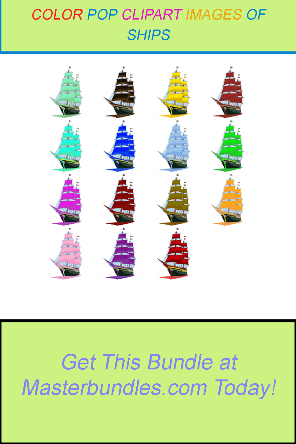 15 COLOR POP CLIPART IMAGES OF SHIPS pinterest preview image.