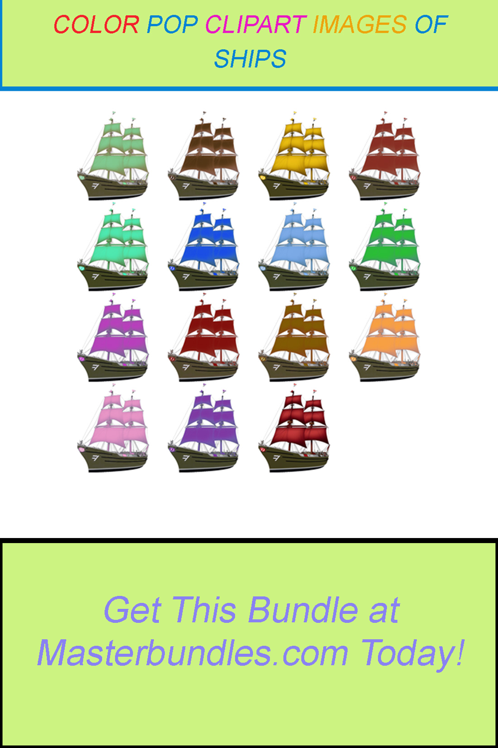 15 COLOR POP CLIPART IMAGES OF SHIPS pinterest preview image.