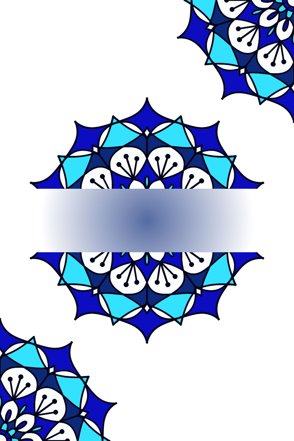 Simple Vector Paper Cutting Mandala Design pinterest preview image.