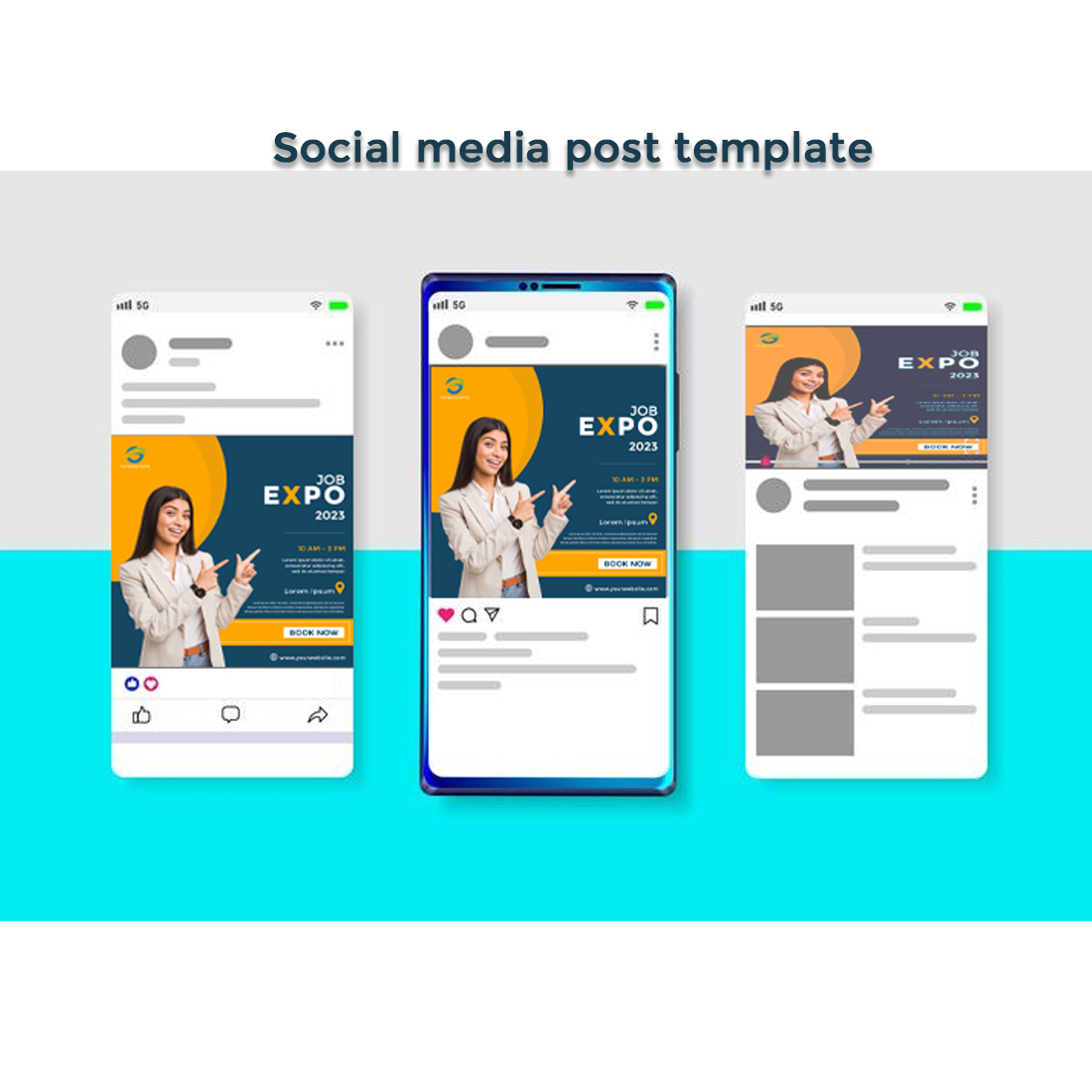 Premium Social Media poster Template preview image.