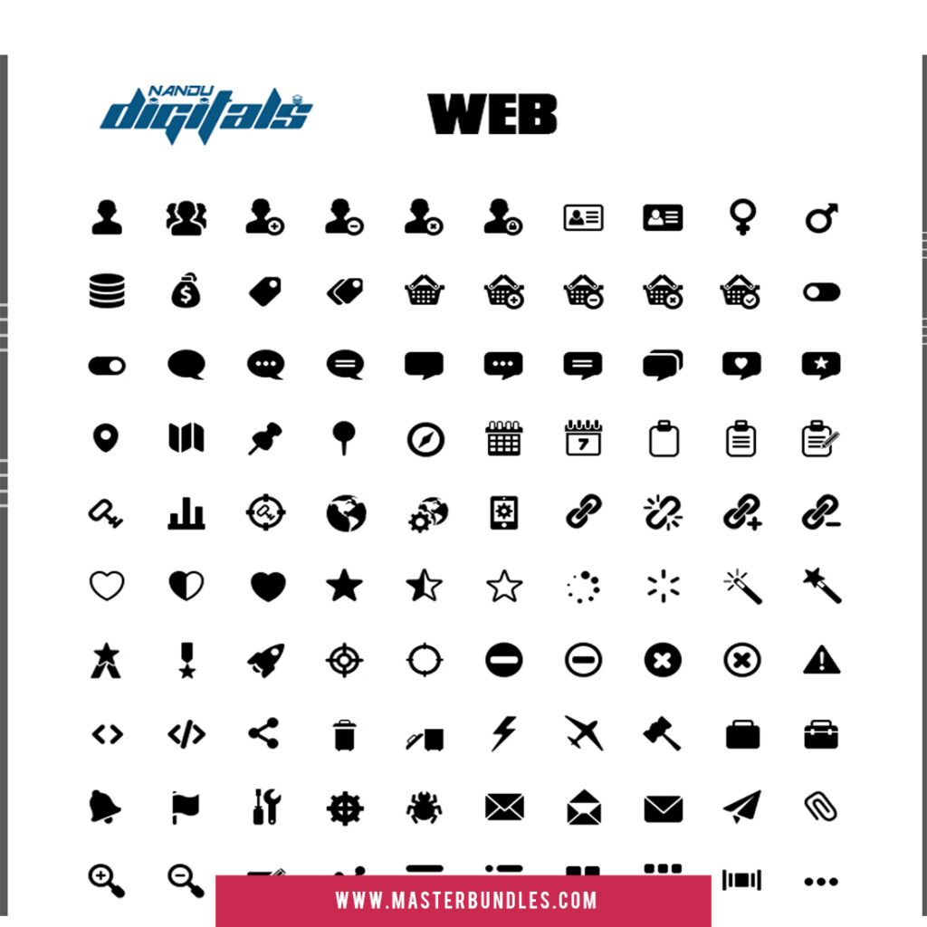 4000+ Mega Material shape Design Icons Bundle pack - MasterBundles