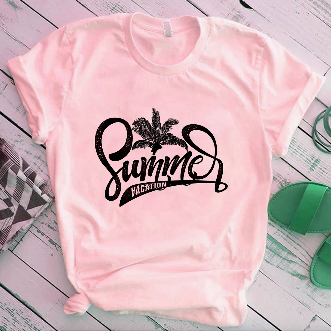 Tropical summer vacation t-shirt preview image.