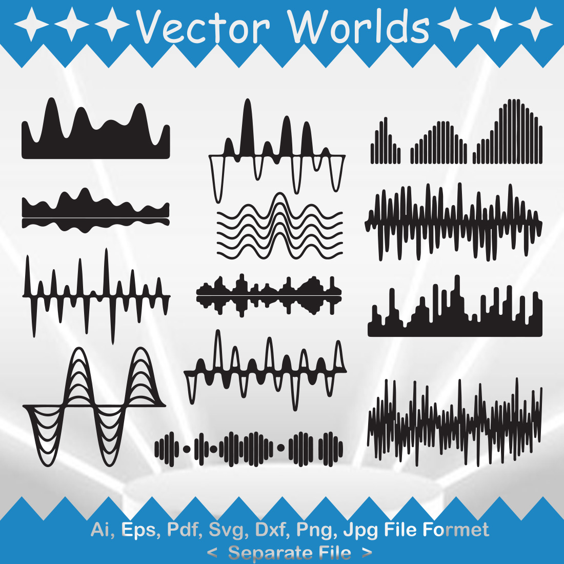 Signal Sound SVG Vector Design preview image.