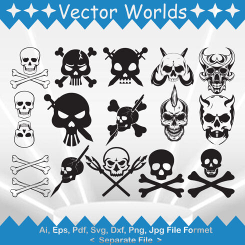 Skull Killer SVG Vector Design cover image.