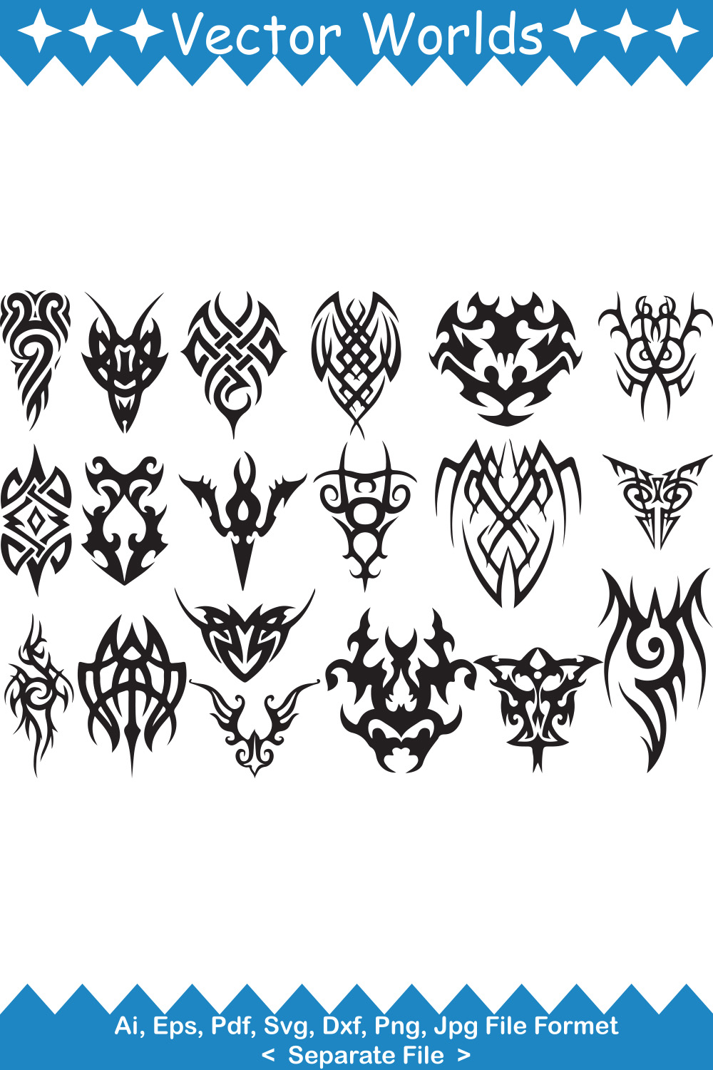 Tattoo SVG Vector Design pinterest preview image.