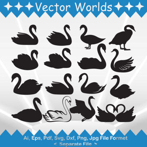 Swan SVG Vector Design cover image.