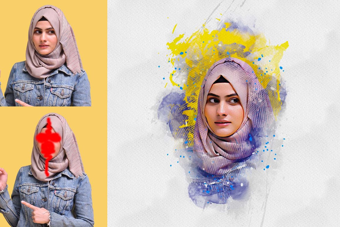 t shirt paint portrait art photoshop actions 05 403