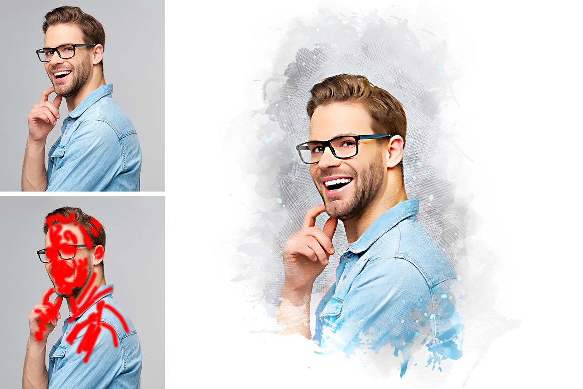 t shirt paint portrait art photoshop actions 07 969