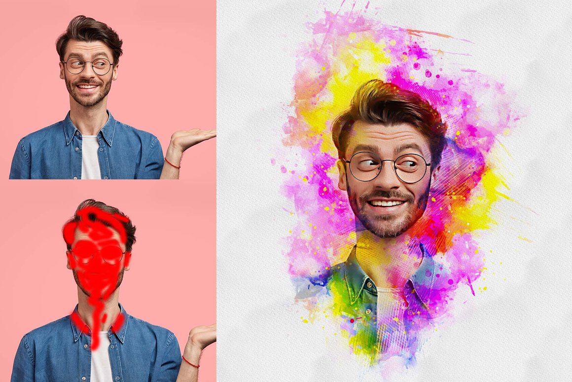 t shirt paint portrait art photoshop actions 2 234