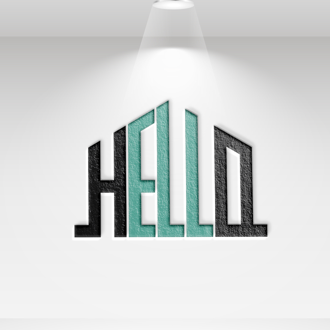 HELLO Logo and t-shirt design preview image.