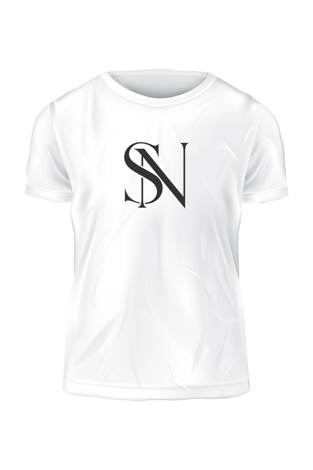 SN logo design pinterest preview image.