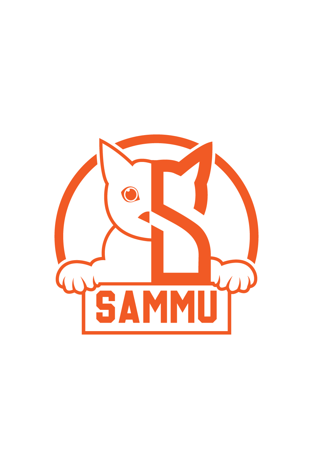 Sammu S Cat logo design pinterest preview image.