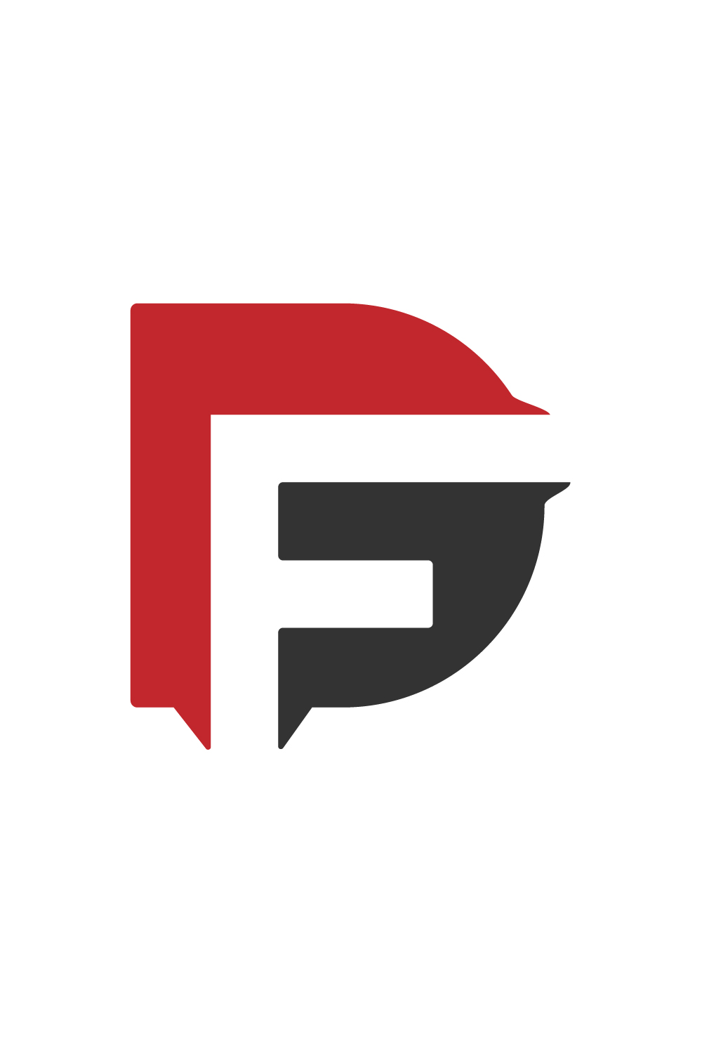 DF logo Design pinterest preview image.