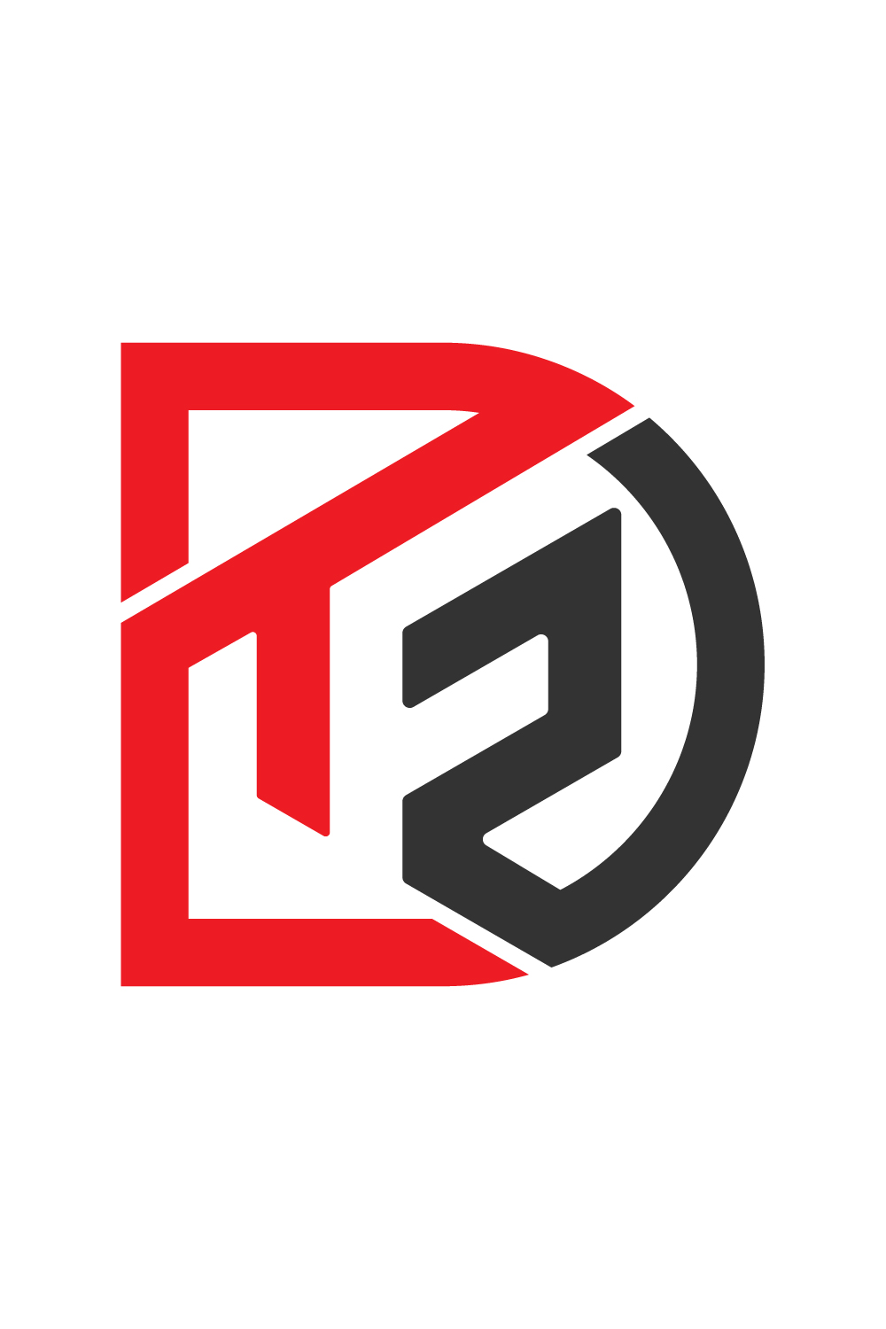 DTR Logo design pinterest preview image.