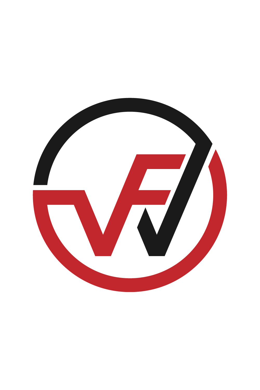 WVF logo design pinterest preview image.
