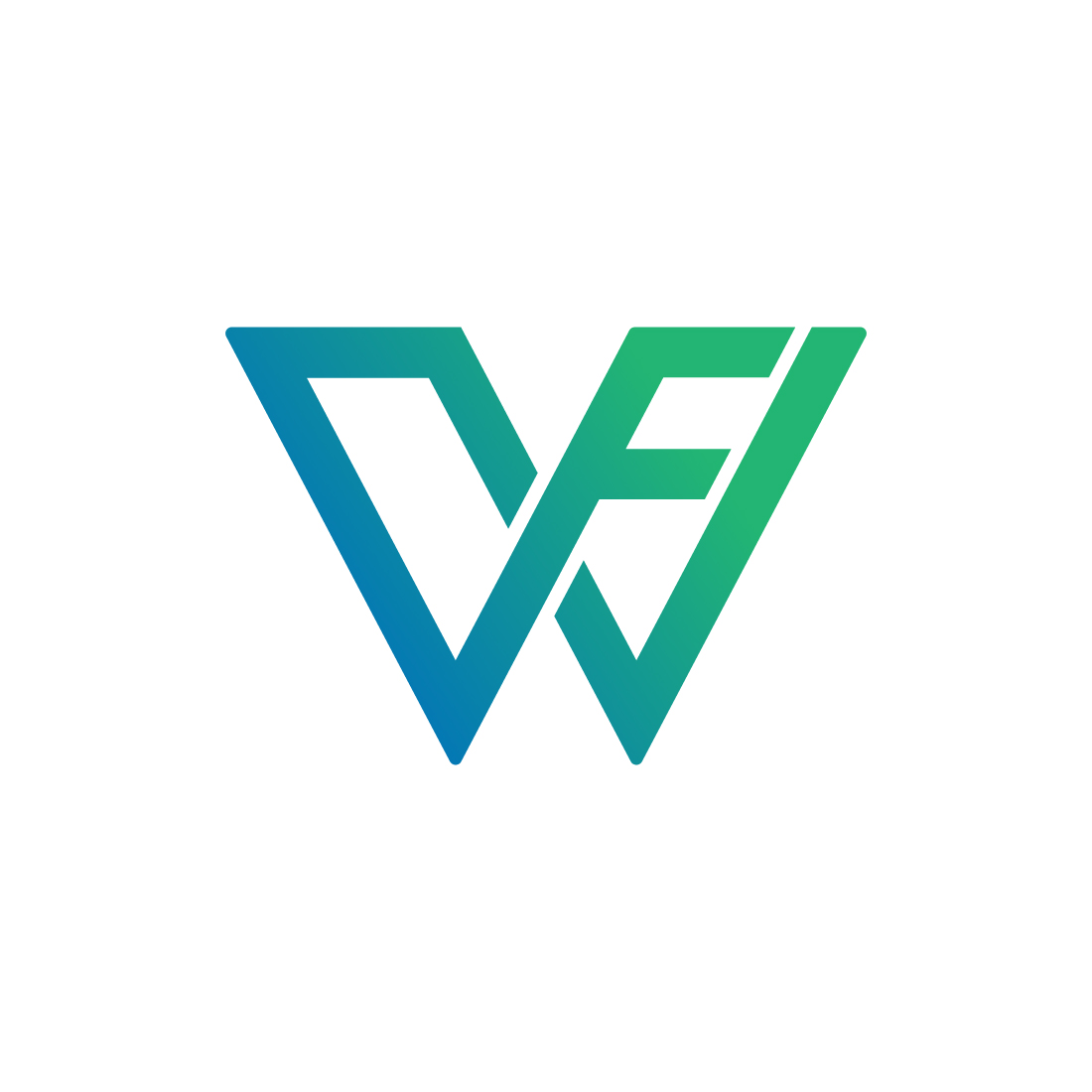 WF logo design preview image.