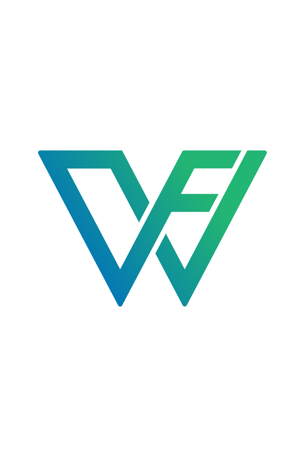 WF logo design pinterest preview image.
