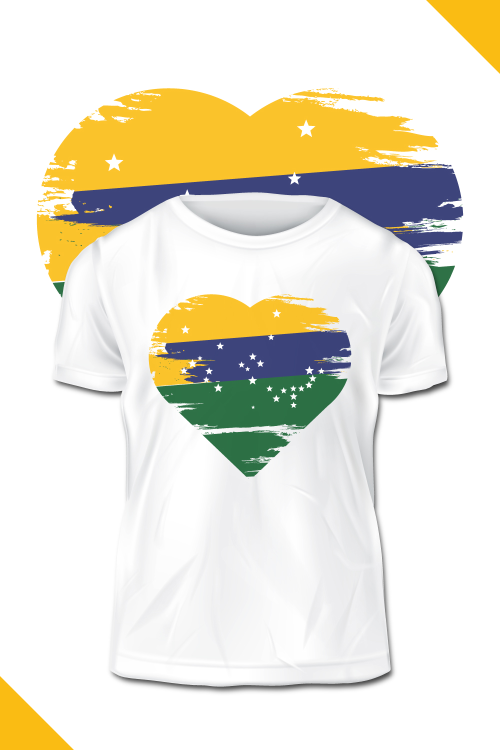 Brazil t-shirt Design pinterest preview image.
