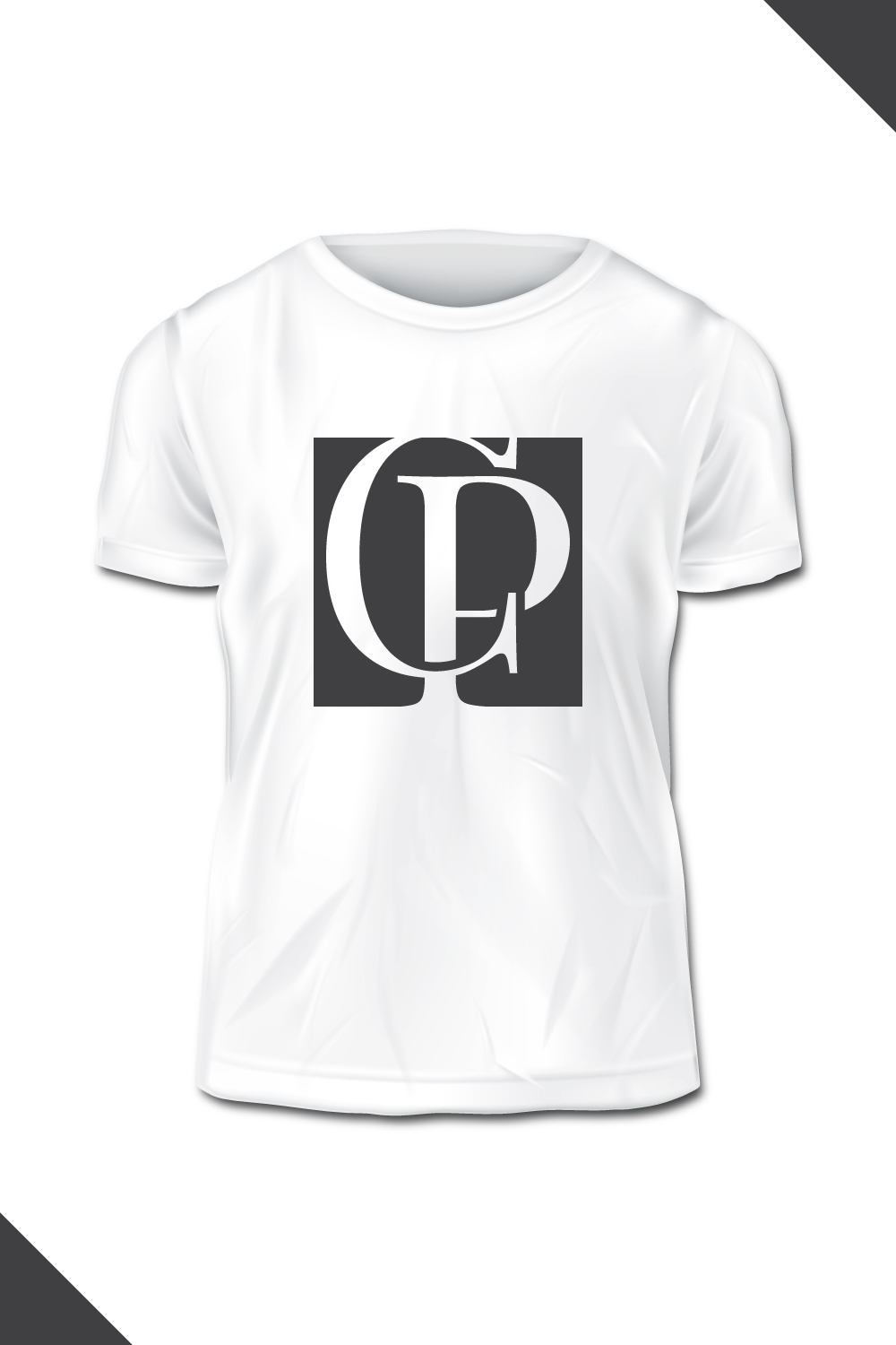 CP logo Design and T-shirt Design pinterest preview image.